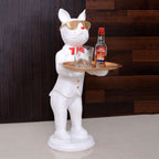 saijas Cool Dog Showpiece with Plate for Home Décor Item | Kitchen,Bedroom,Office,Dinning Table Decorative Item -09