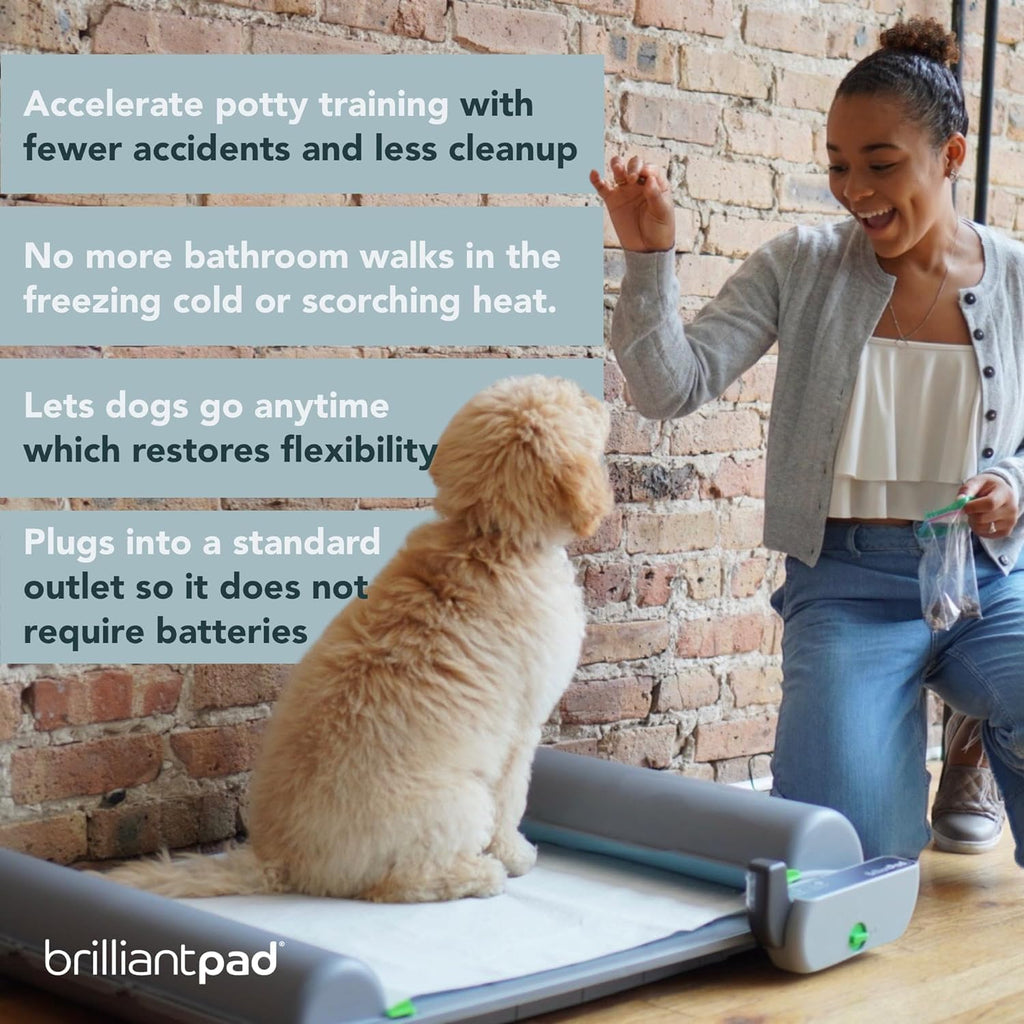 BrilliantPad Smart Self-Cleaning Indoor Dog Potty (Smartphone App + 1 Roll)