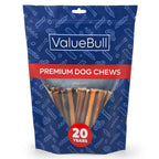 ValueBull Bully Sticks for Small Dogs, Thin 6 Inch, 200 Count Bulk Pack - All Natural Dog Treats, 100% Beef Pizzles, Single Ingredient