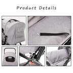 Cat/Dog Stroller Easy One-Hand Fold, 4 Wheel for Medium Small Dogs Clearance, Reversible Push Handle Pet Stroller Puppy & Kitten Carrier Extended Cockpit(Blue)
