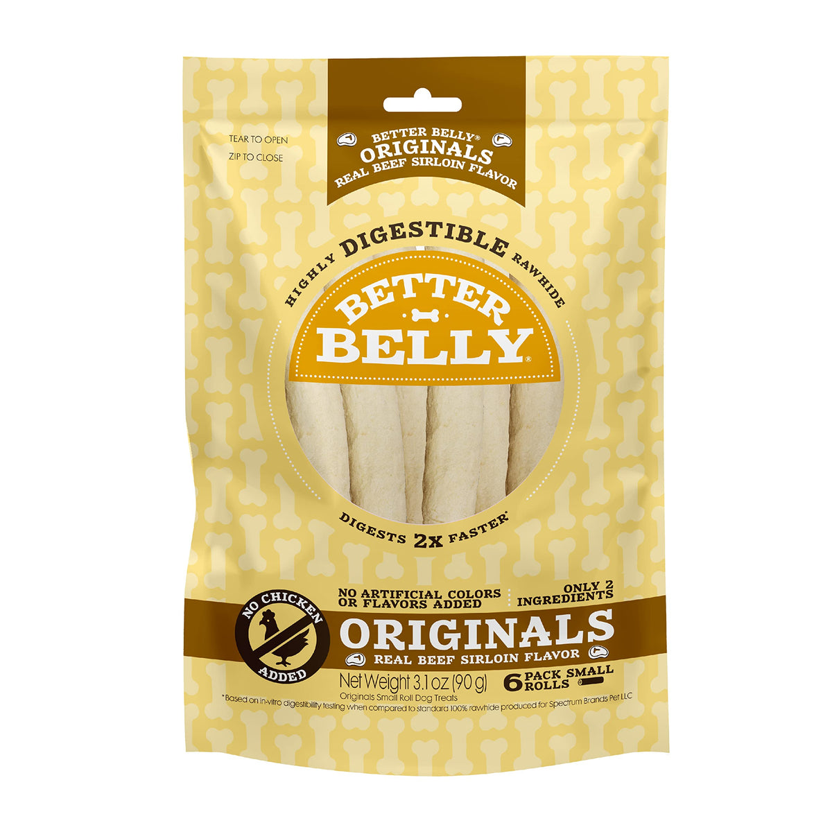 Better Belly Proteins Roll Highly Digestible Dog Treats, 6 Count (24 Pack)