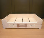 Custom Engraved Raised Wooden Pet Bed – Handcrafted Elevated Dog & Cat Bed Furniture– Personalize Up to 15 Characters – Eco-Friendly – Made in USA – Pet Bed Not Included (Large)