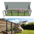FXW No Dig Garden Fence, Outdoor for Yard, 50in(H) x 62.6ft(L), 24 Panels