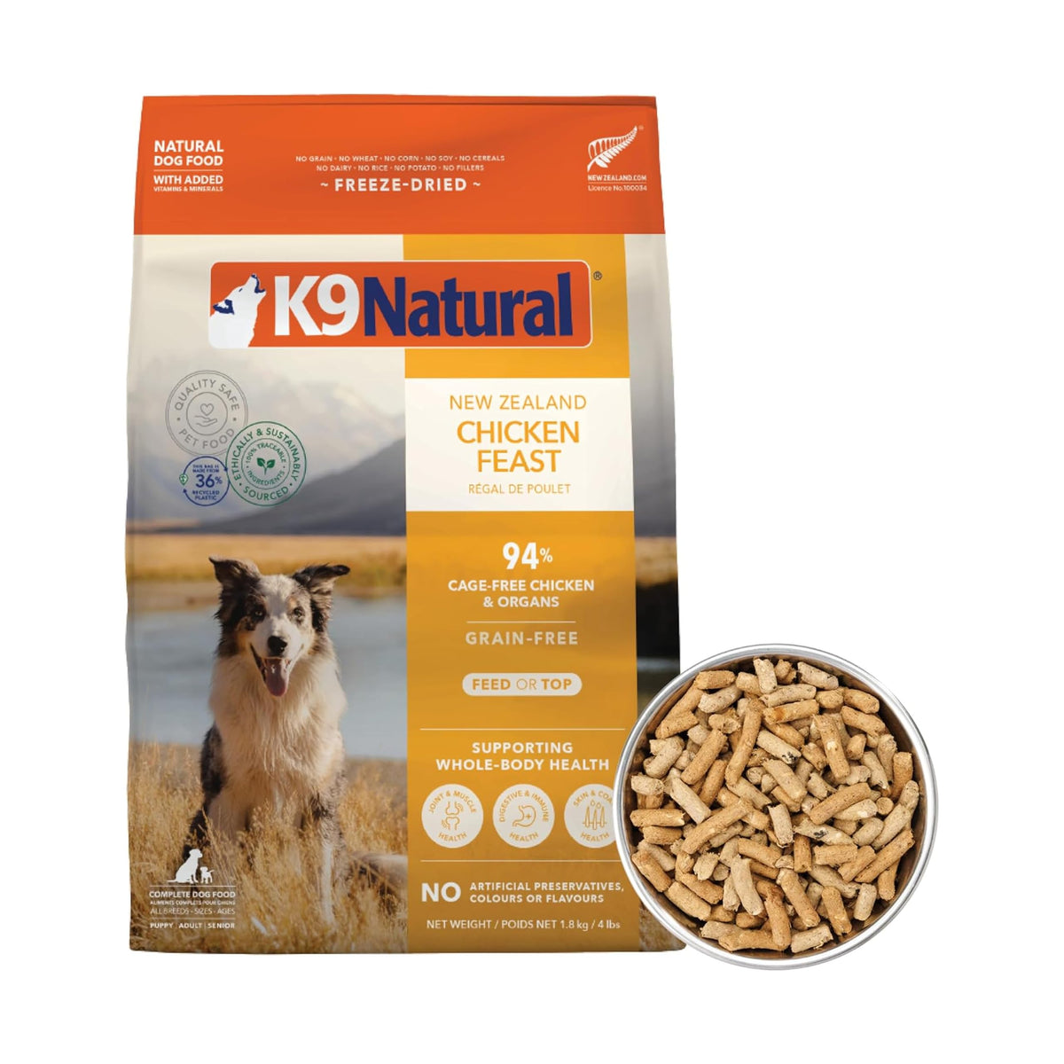 K9 Natural - Freeze Dried High Protein Grain-Free Dog Food Or Topper