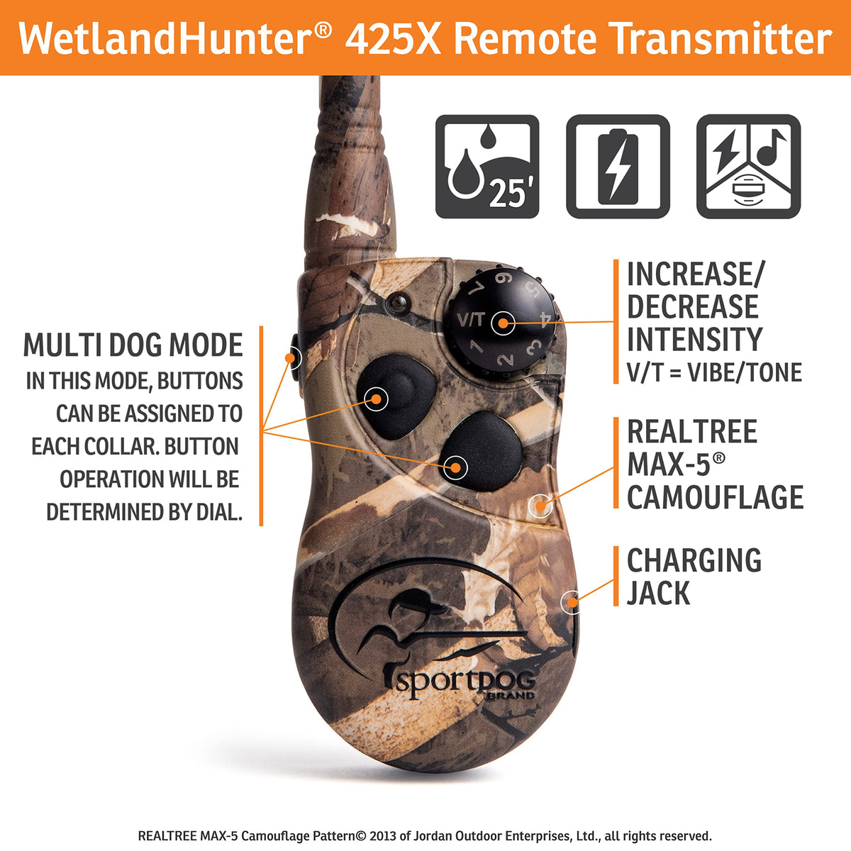 SportDOG WetlandHunter 425X Remote Trainer, 2 Collars