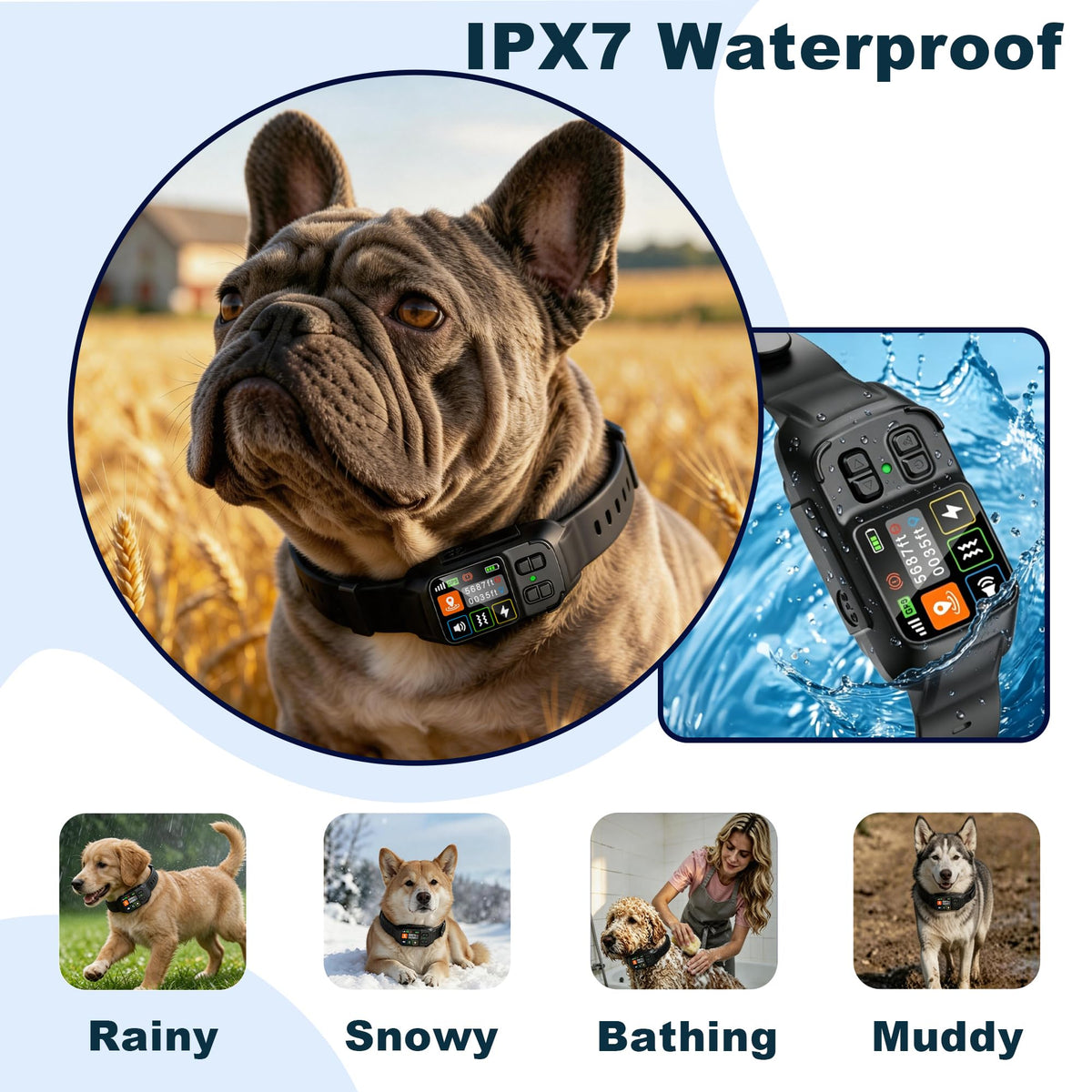 Wireless Dog Fence 2-in-1 Circular Rectangular Boundary No Subscription