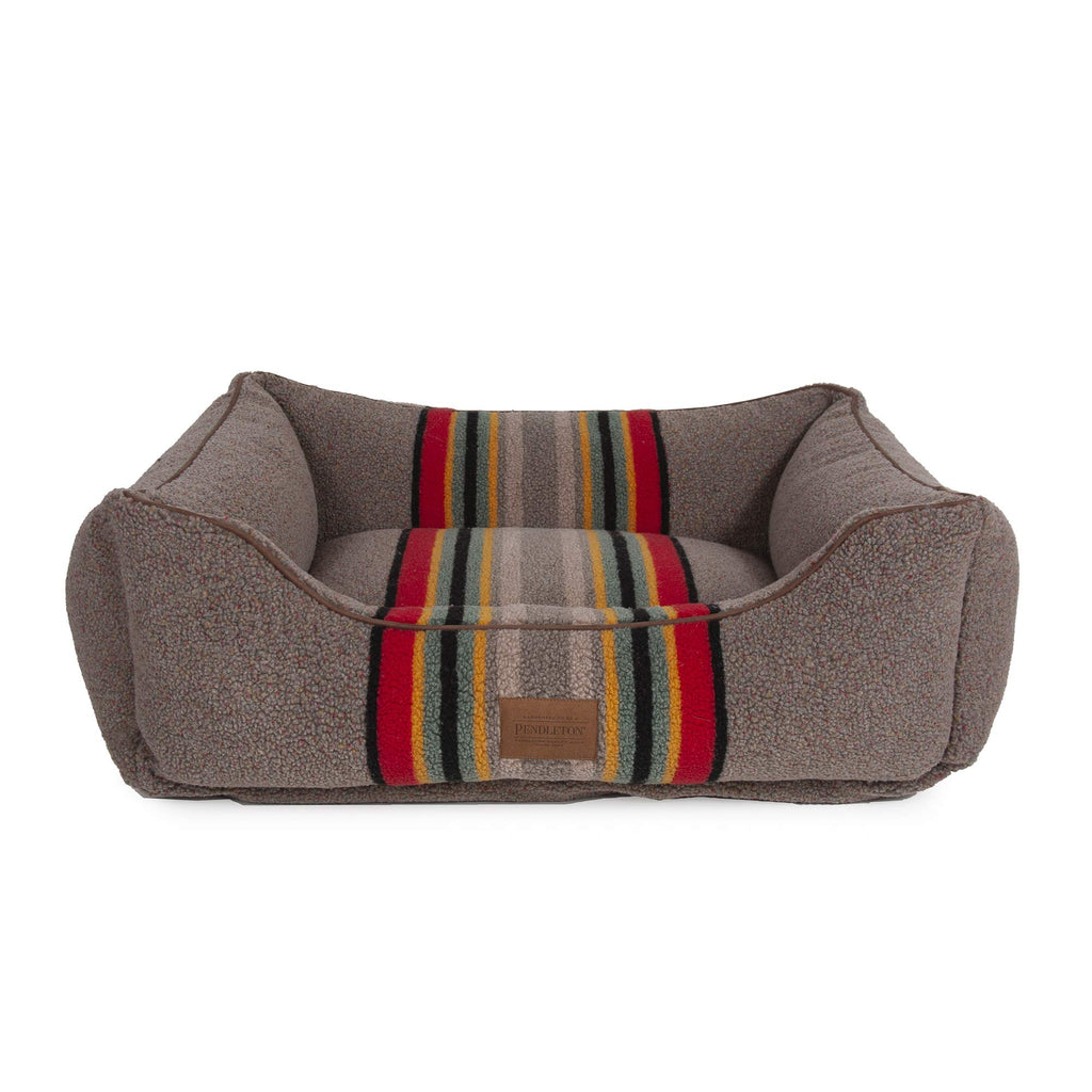 Pendleton Vintage Camp Berber Kuddler Dog Bed - Umber, X-Large (42" w x 30" d x 10½"h)