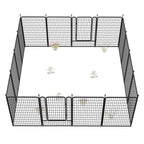 FXW No Dig Garden Fence, Outdoor for Yard, 50in(H) x 62.6ft(L), 24 Panels