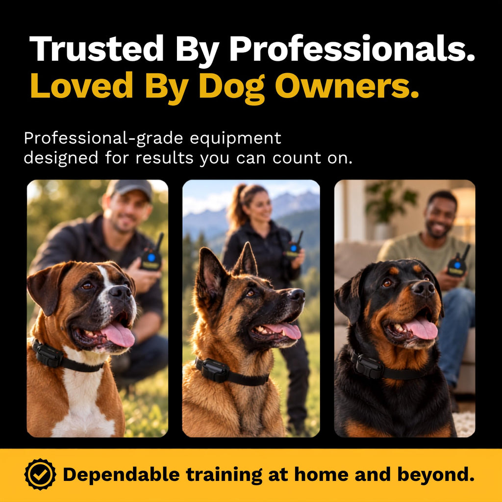 Educator K9-400 Tactical E Collar for Dog Training with Remote - 3/4 Mile Range, Waterproof, 100 Stimulation Levels, Tone or Vibration Mode, Night Light for Small, Medium & Large Dogs (33 inc)