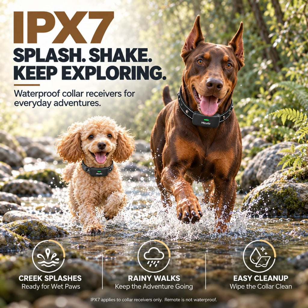 Wireless Dog Fence for 2 Dogs, 2-in-1 Electric Fence and Training Collar System, Up to 856 Acres, 5900FT Remote Range, 185-Day Standby, 3 Training Modes, LED Flashlight, IPX7 Waterproof, Black