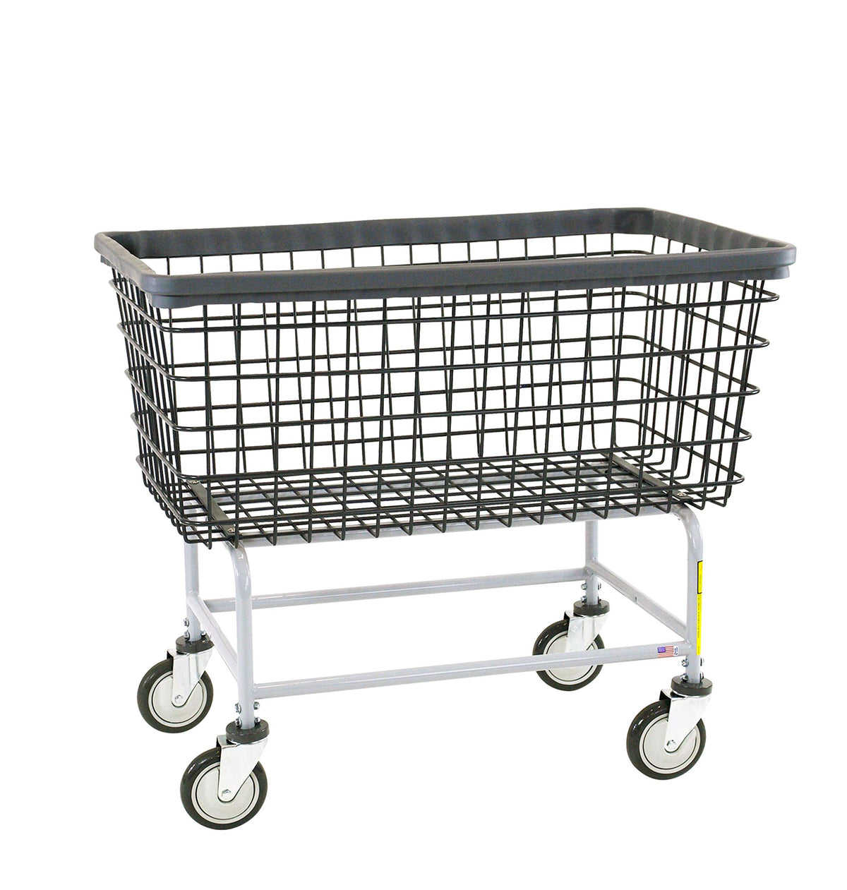 R&B Wire® 201H/D7 Mega Capacity Big Dog Wire Laundry Cart | Heavy Duty, Commercial Quality | 6 Bushel | Steel Frame with Dura-Seven™ Anti Rust Coating | 5" Clean Wheel System™ Casters | Made in USA