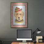 Luxe Metal Art 'Christmas Song Dogs A' by Jean Plout Metal Wall Art, 24" x 36"