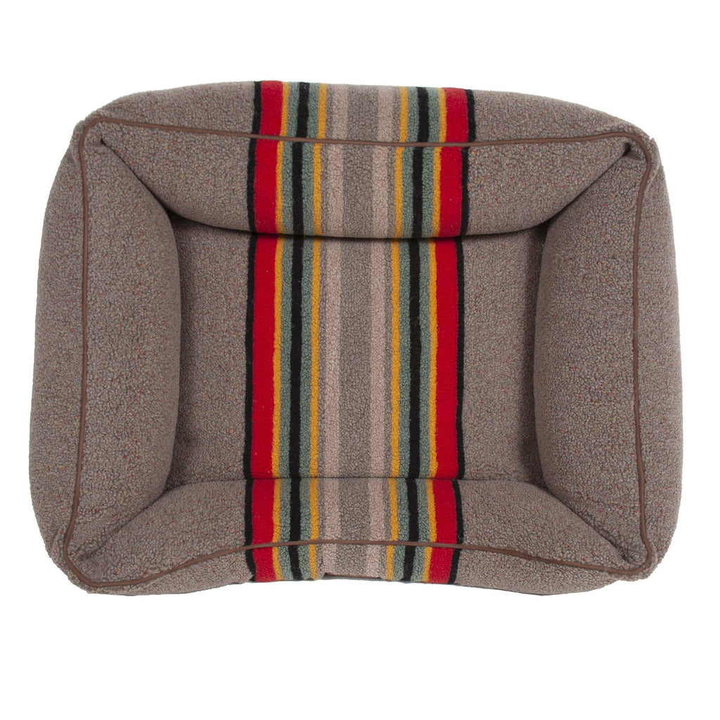 Pendleton Vintage Camp Berber Kuddler Dog Bed - Umber, X-Large (42" w x 30" d x 10½"h)