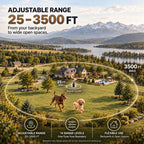Wireless Dog Fence for 2 Dogs, 2-in-1 Electric Fence and Training Collar System, Up to 856 Acres, 5900FT Remote Range, 185-Day Standby, 3 Training Modes, LED Flashlight, IPX7 Waterproof, Black