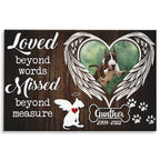 Dem Canvas Personalized Dog Memorial Canvas, Loss Of Dog Gifts, Your Wings Were Ready, Dog Memorial Gifts, Dog Death Sympathy Gifts, Custom Dog Memorial Gift For Pet Loss (36x24)