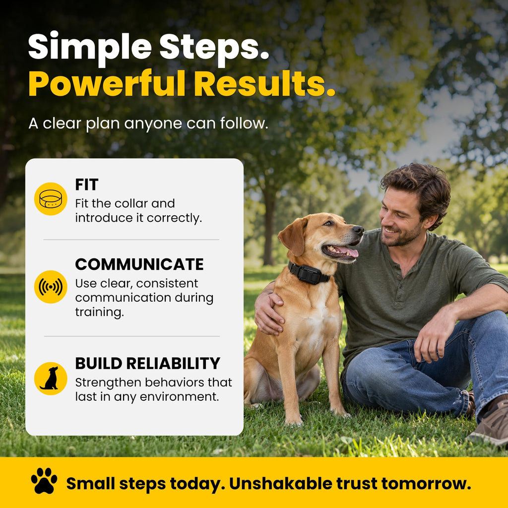 Educator ET-302 Mini E Collar for Dog Training with Remote - 1/2 Mile Range, Waterproof, 100 Blunt Stimulation Levels, Tone or Vibration Mode, Night Light for Small, Medium & Large Dogs (2 Dogs)