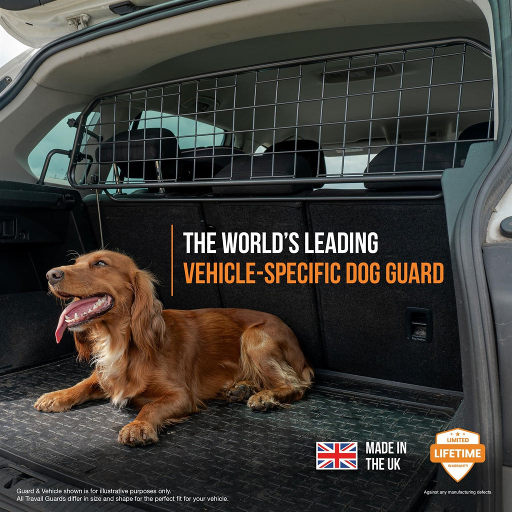 Travall Dog Guard & Divider Bundle Compatible with Skoda Enyaq iV Estate (2020-) | Vehicle Specific Trunk Guard & Luggage Barrier Load Separator Heavy Duty Powder Coated Steel Pet Barrier