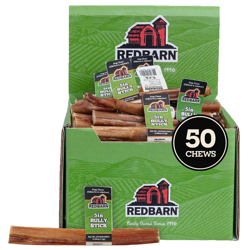 Redbarn 12" Bully Sticks 100% Natural Beef Dog Chew Rawhide Free Case of 35