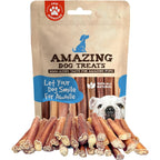 Amazing Dog Treats - Bully Sticks for Small Dogs (12 Inch Small- 100 Count) - Premium Thin Junior Bully Sticks for Dogs