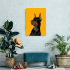 20 x 28 Inch | Dobermann | contemporary dog art animal artwork pet portrait dog lover gift Original Handmade Modern Abstract Oil Canvas Painting Wall Artwork