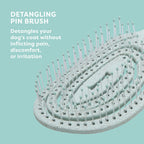 BioSilk for Pets Eco-Friendly Detangling Pin Brush for Dogs, 48-Pack