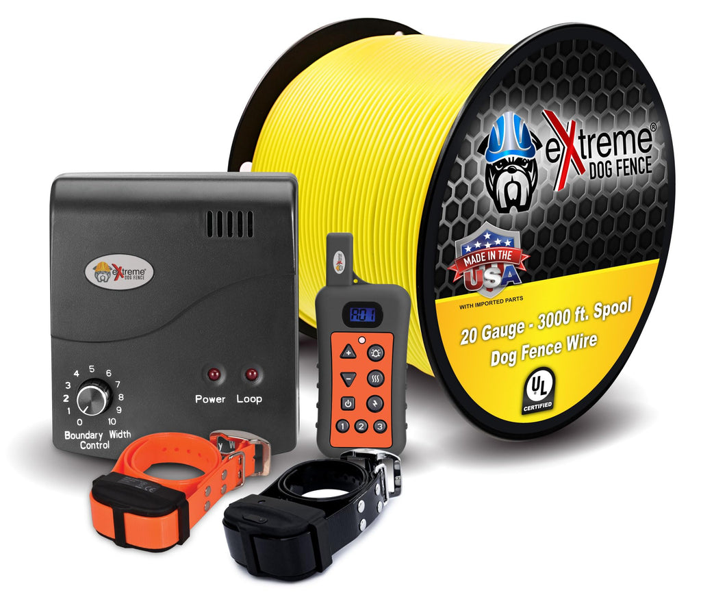 Electric Dog Fence + Remote Trainer 2-in-1, 2 Dog, 500 ft, DIY Install