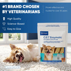 Virbac C.E.T. Enzymatic Oral Hygiene Chews for Dogs, Tartar Control, Extra Small Under 11lbs (Pack of 12)