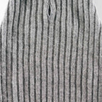 Luxury 3-Thread Cashmere Dog Sweater- Heather Gray Ribbed Knit with Leash Opening- Rialto Style- Made in Italy - Size XS