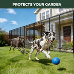 FXW No Dig Garden Fence, Outdoor for Yard, 50in(H) x 62.6ft(L), 24 Panels