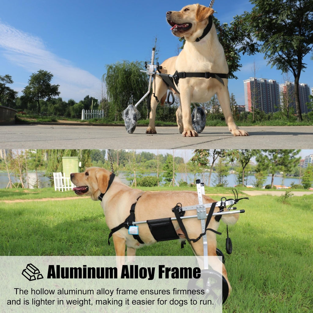 Back Legs Dog Wheelchair for Medium/Large, Adjustable Leg Brace Pet Mobility Aid Fit All Terrain, Animal Arthritis Mobility Support Trolley(Size XL)