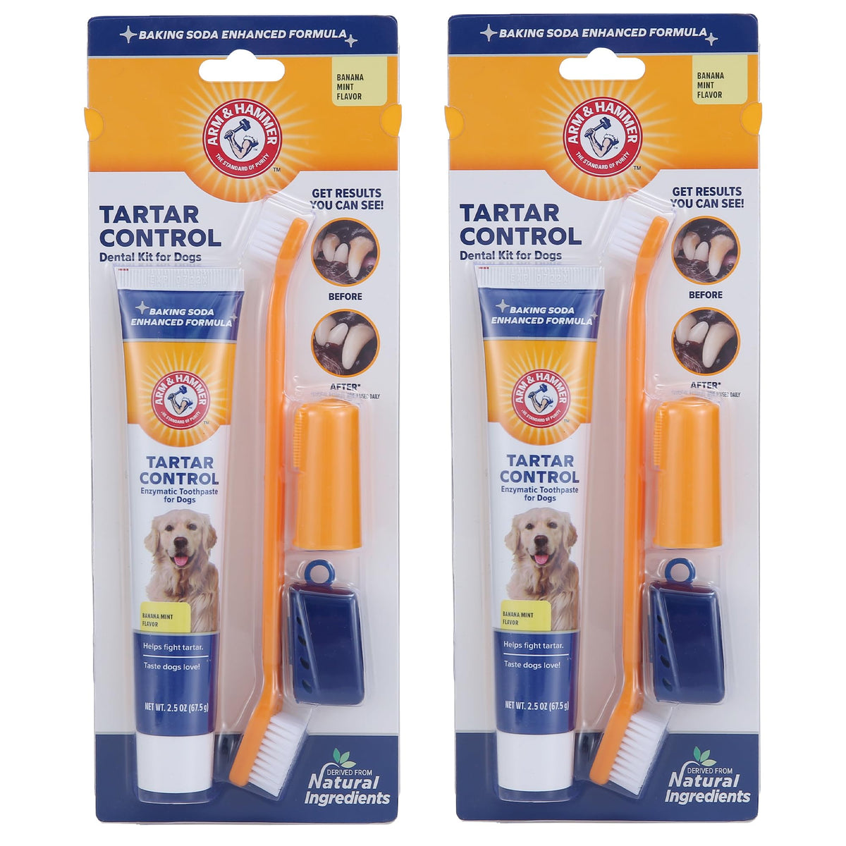 Arm & Hammer - Dog Toothpaste, Toothbrush Kit, Baking Soda, 48 Pack