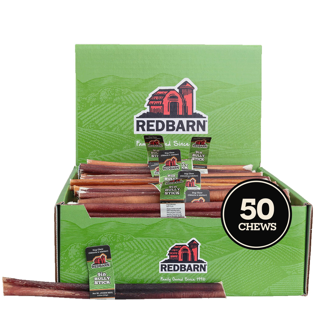 Redbarn 12" Bully Sticks 100% Natural Beef Dog Chew Rawhide Free Case of 35
