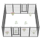 FXW No Dig Garden Fence, Outdoor for Yard, 50in(H) x 62.6ft(L), 24 Panels
