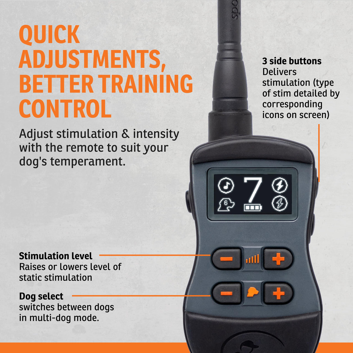 SportDOG SportTrainer 1275 Remote Dog Trainer, Black , 3/4 Mile Range