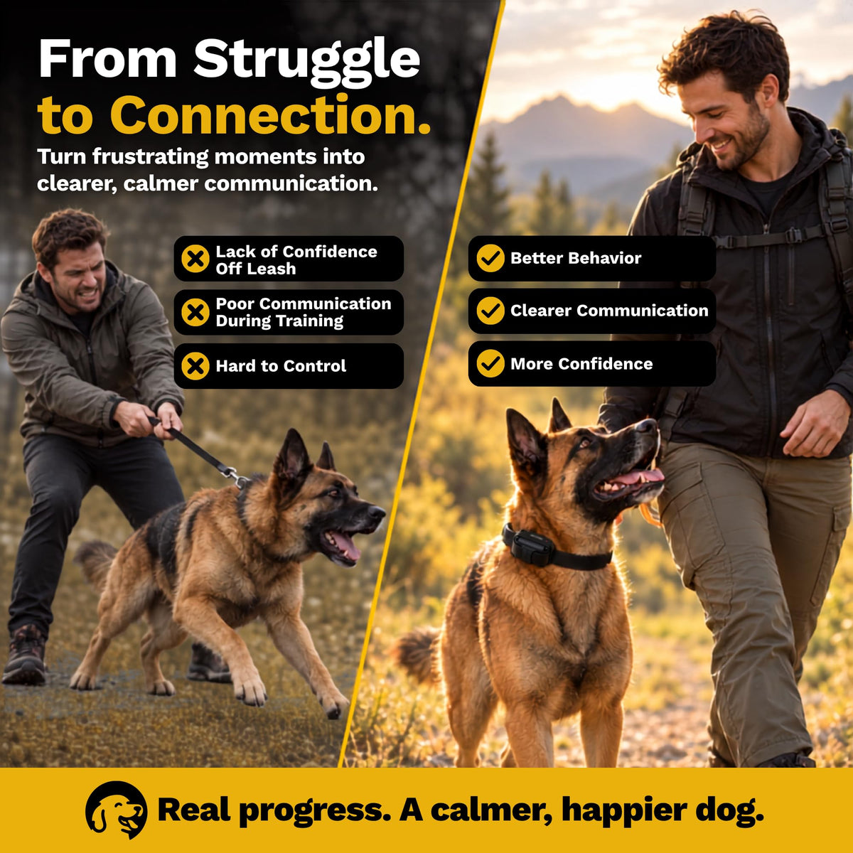 Educator K9-400 Tactical E Collar for Dog Training with Remote - 3/4 Mile Range, Waterproof, 100 Stimulation Levels, Tone or Vibration Mode, Night Light for Small, Medium & Large Dogs (33 inc)