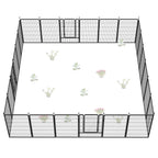 FXW No Dig Garden Fence, Outdoor for Yard, 50in(H) x 62.6ft(L), 24 Panels