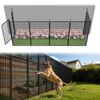 FXW No Dig Garden Fence, Outdoor for Yard, 50in(H) x 62.6ft(L), 24 Panels