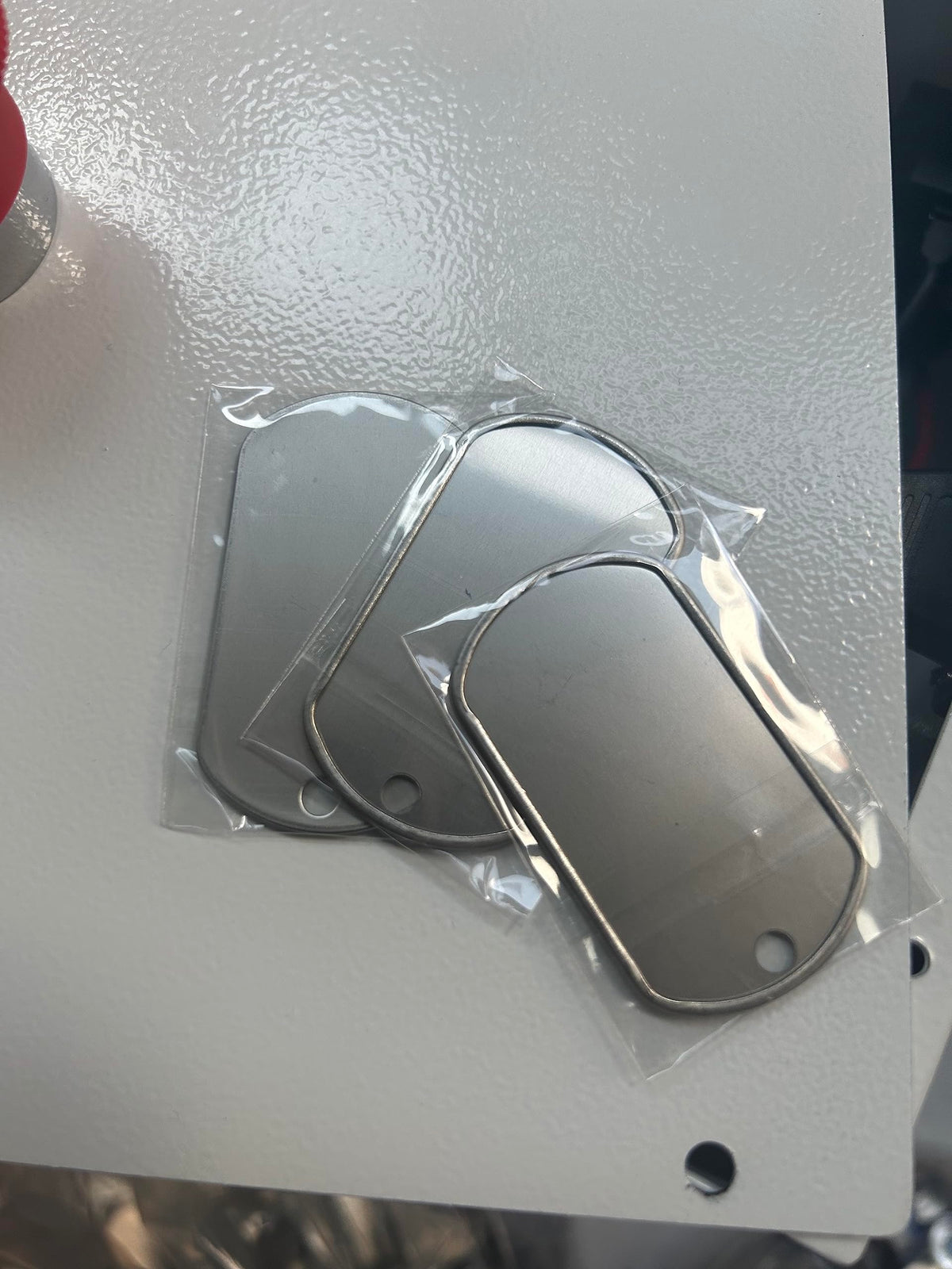 Stainless Steel Nameplate Dog Tag Soldier Hang tag 50 * 28mm (500pcs)
