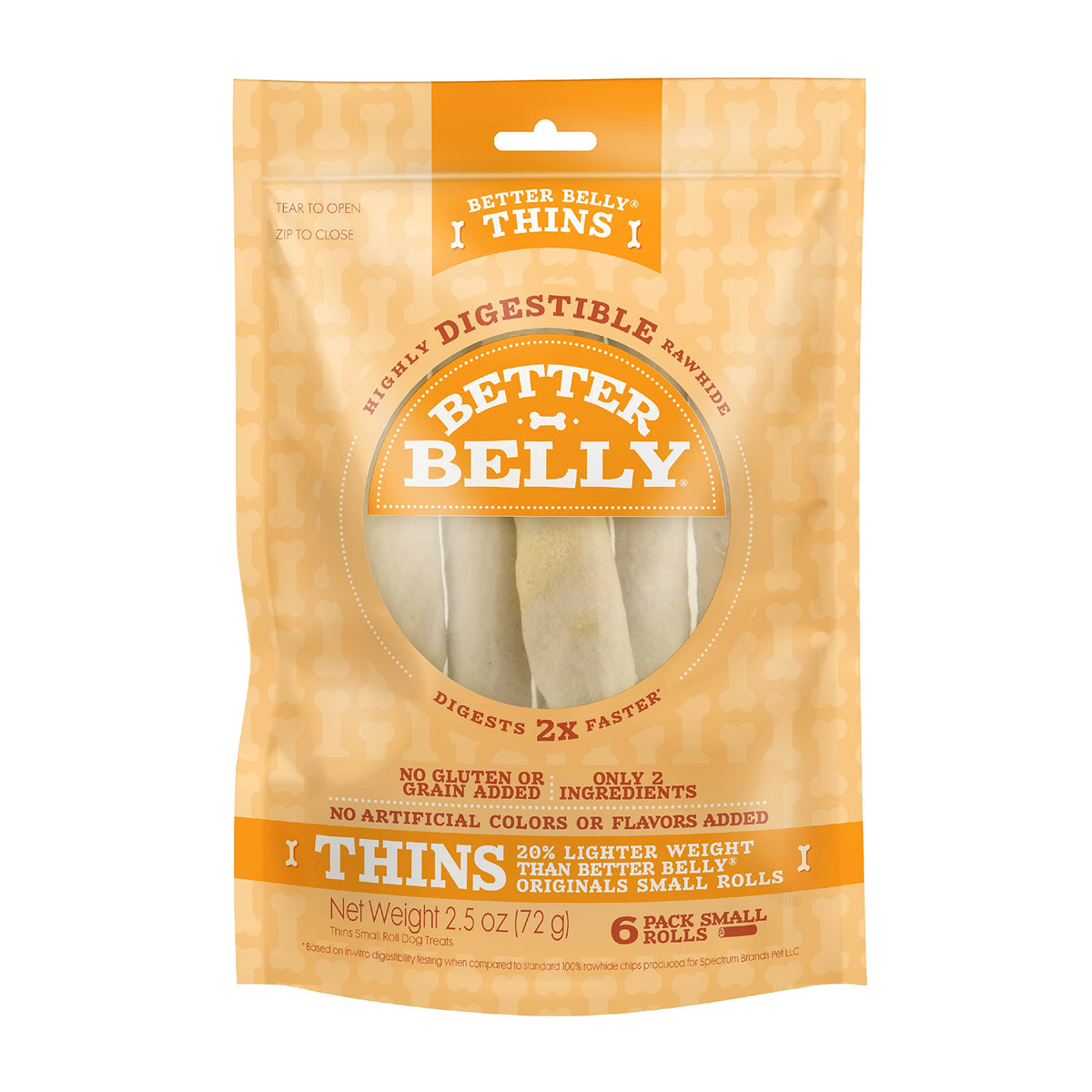 Better Belly Proteins Roll Highly Digestible Dog Treats, 6 Count (24 Pack)