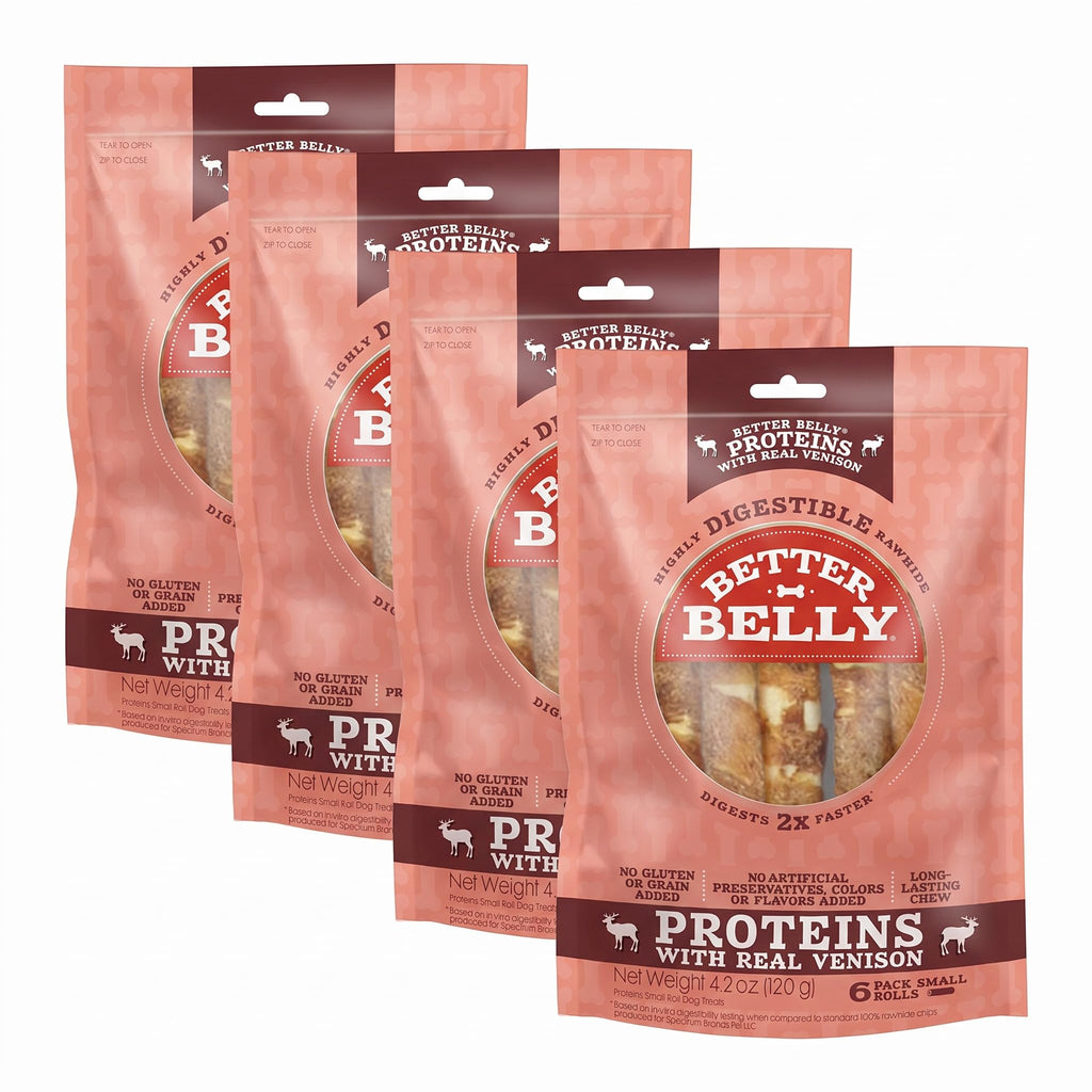 Better Belly Proteins Roll Highly Digestible Dog Treats, 6 Count (24 Pack)