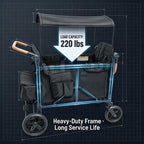 Foldable 4 Seater Pet Wagon, Alloy Frame Pet Stroller, Large Dog Stroller