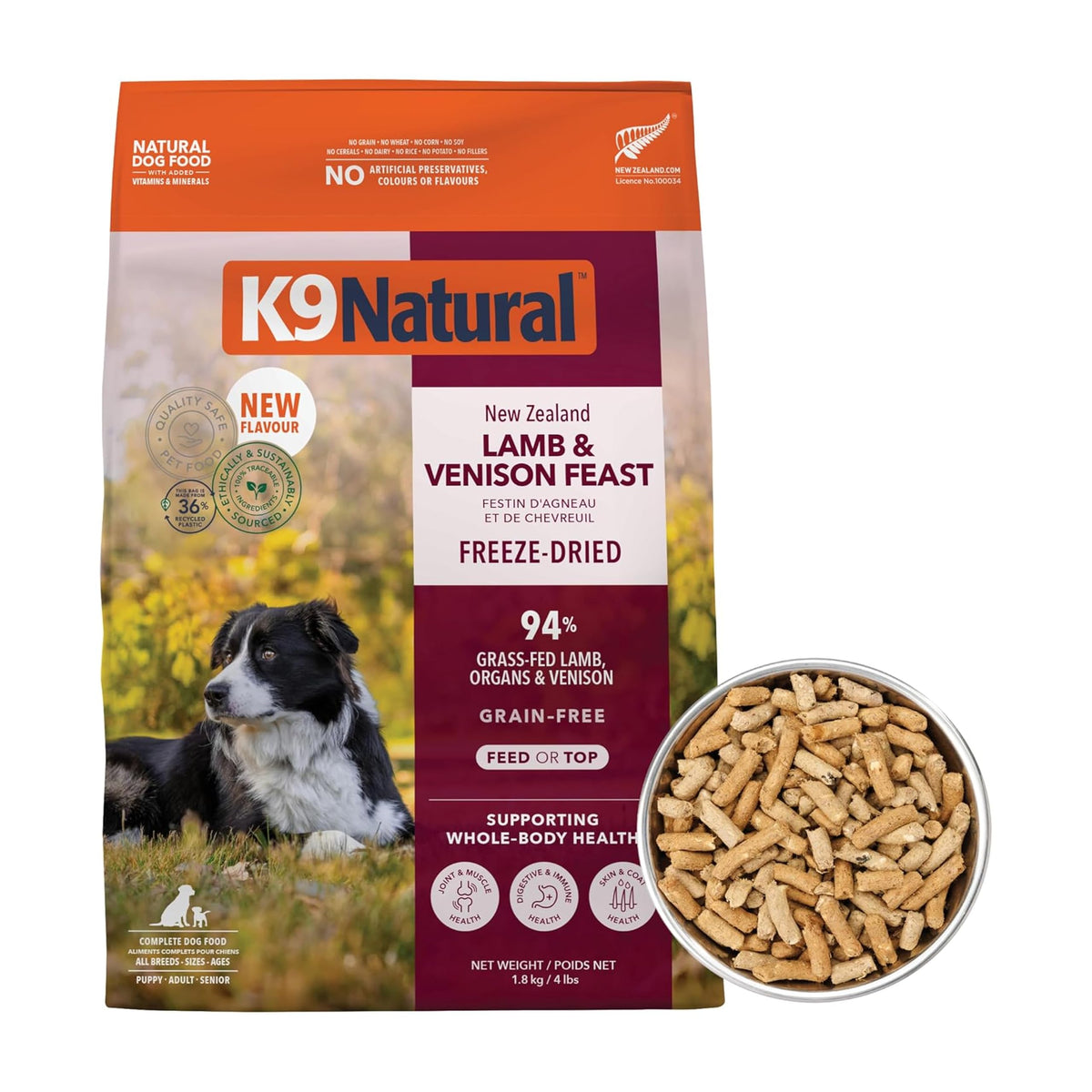K9 Natural - Freeze Dried High Protein Grain-Free Dog Food Or Topper