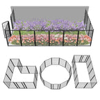 FXW No Dig Garden Fence, Outdoor for Yard, 50in(H) x 62.6ft(L), 24 Panels