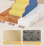 Dog Stairs for Small Dogs, 3-Step Wide Pet Step for High Bed or Couch, Curved Pet Ramps for Cats with High-Density Foam and Washable Cover,B,5th Floor