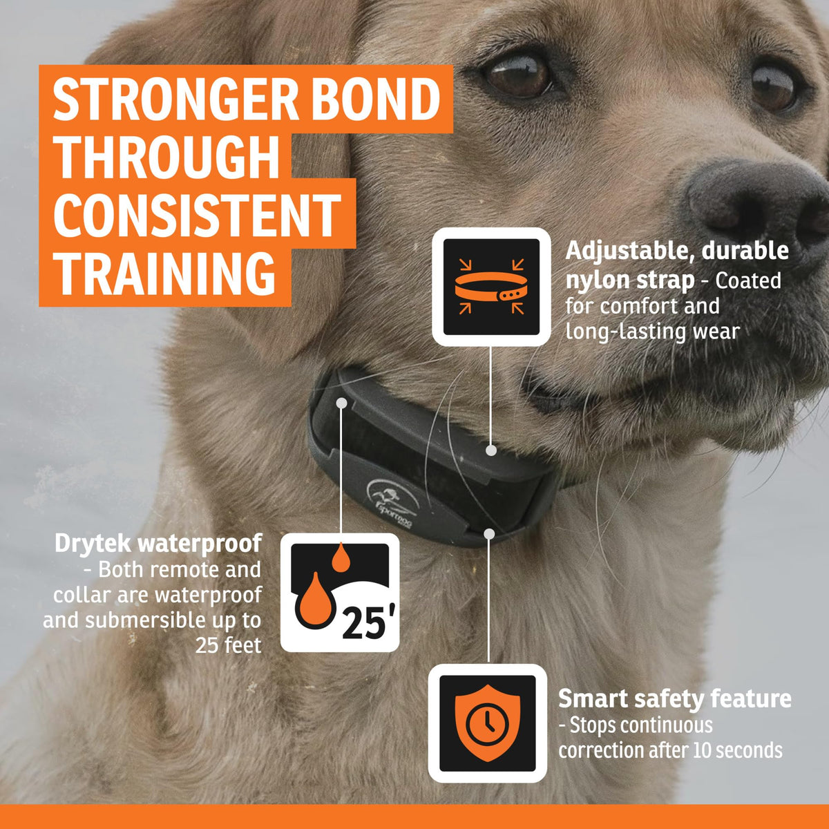 SportDOG SportTrainer 575 Remote Dog Trainer, Orange, 500-Yard Range
