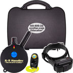 Educator K9-400 Tactical E Collar for Dog Training with Remote - 3/4 Mile Range, Waterproof, 100 Stimulation Levels, Tone or Vibration Mode, Night Light for Small, Medium & Large Dogs (33 inc)