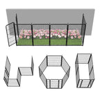 FXW No Dig Garden Fence, Outdoor for Yard, 50in(H) x 62.6ft(L), 24 Panels