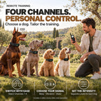 Wireless Dog Fence for 2 Dogs, 2-in-1 Electric Fence and Training Collar System, Up to 856 Acres, 5900FT Remote Range, 185-Day Standby, 3 Training Modes, LED Flashlight, IPX7 Waterproof, Black