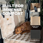 Pelsbarn Luxurious Dog Backseat Protector, Car Hammock with Blanket, Beige