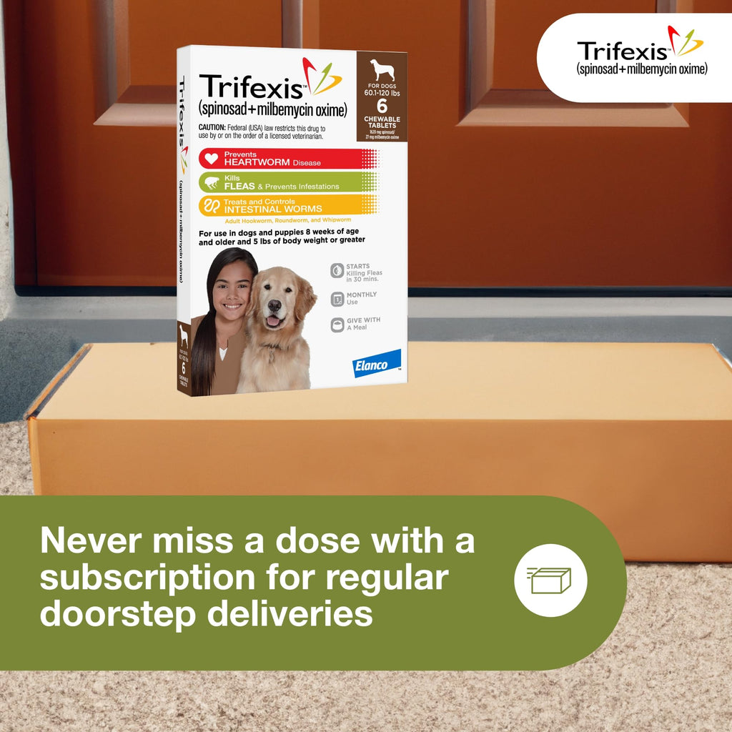 Trifexis for Dogs 60.1-120 lbs., 6ct